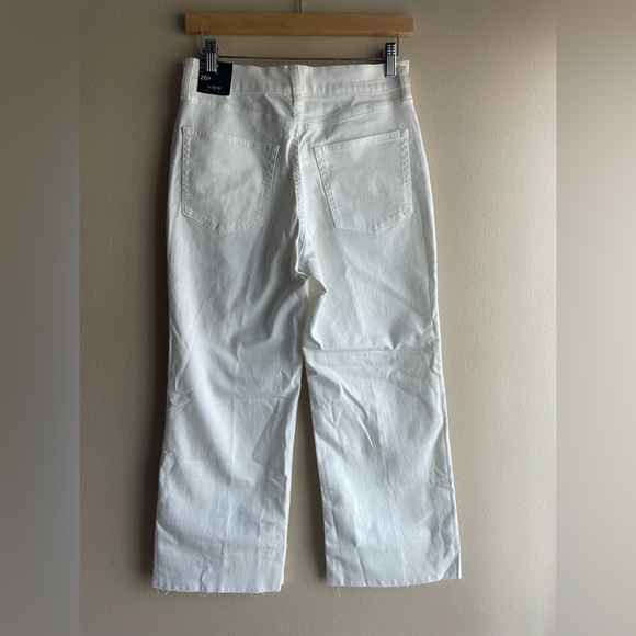 New J.Crew Factory Wide-leg cropped jean in all-day stretch White Size 26P - Picture 7 of 13
